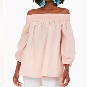 Tuckernuck Pomander Place Inslee Off the Shoulder Cotton Top Size Large